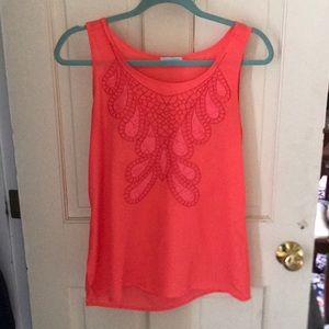 Coral tank top